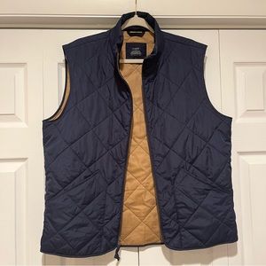 J. Crew Mercantile Men's Zip-up Quilted Vest Navy Size L